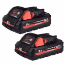 Milwaukee M18 HB3 3.0Ah 18V High Output Li-Ion Batteries - Pack of 2