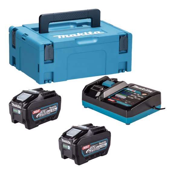 Makita Power Source Kit 2x BL 4050 F Akku 40 V max. 5,0 Ah XGT + DC 40 RA Ladegerät + Makpac ( 191V35-5 )