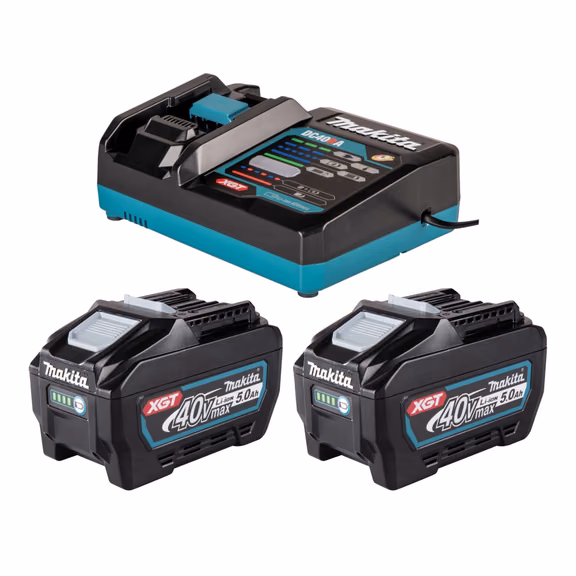 Makita Power Source Kit 2x BL 4050 F Akku 40 V max. 5,0 Ah + DC 40 RA Ladegerät ( 1911V6-0 )