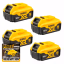 DeWalt DCB184 18v 5.0Ah XR Li-Ion Battery (Pack of 4)