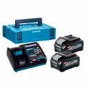 Makita Power Source Kit Li 40V inkl. Schnellladegerät DC40RA und 2x Akkus BL4040 4,0 Ah im MAKPAC Gr. 1 - 191J97-1