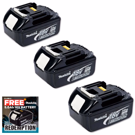 Makita BL1830 18V 3.0Ah LXT Lithium-Ion Battery (Pack of 3)