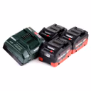 Metabo Akku Basis Set 18V mit 3x Akku LiHD 5,5Ah + Ladegerät ASC 145 + Einlage ( 685074000 )