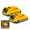 DeWalt DCB183 18V 2.0Ah XR Li-ion Battery Twin Pack