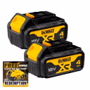 Dewalt DCB182 4.0ah 18V XR Lithium Ion Li-Ion Batteries (2 Pack)