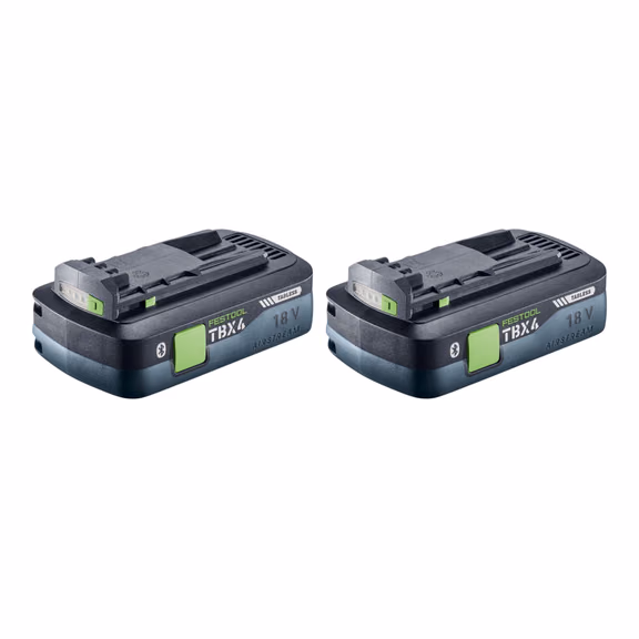 Festool Akku Set 2x BP 18 TBX 4 C-ASI Tabless Akkupack 18 V 4,0 Ah Li-Ion ( 2x 578745 ) Bluetooth mit Ladestandanzeige