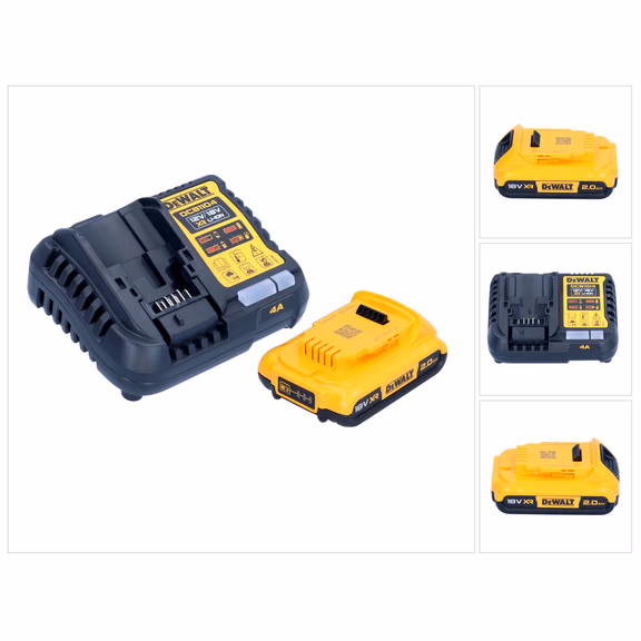 DeWalt DCB 1104 D1 Akku Starter Set 12 V / 18 V 1x Akku 2,0 Ah + DCB 1104 Ladegerät