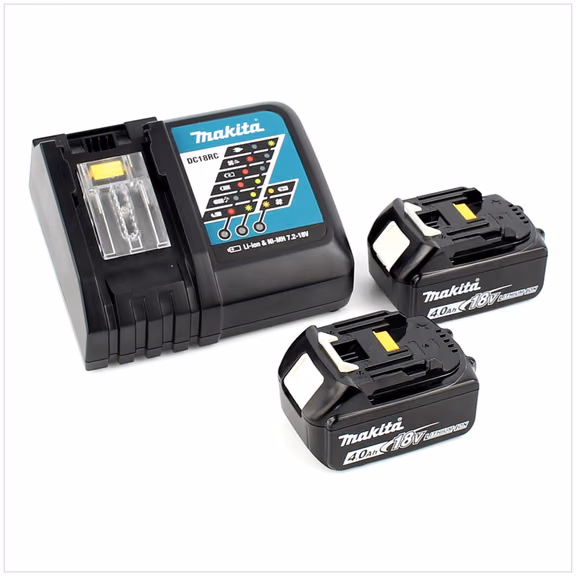 Makita Power Source Kit 18V mit 2x BL1840B Akku 4,0Ah + DC18RC Ladegerät