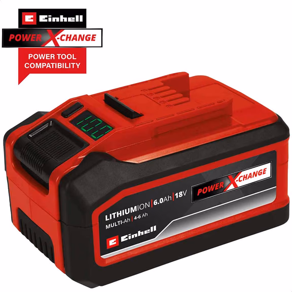 Einhell Genuine PXC 18v Cordless Slim Plus Li-ion Multi-Ah Battery 6ah - 6ah