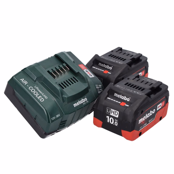 Metabo 18 V Basis Set 2x Akku 10,0 Ah LIHD + ASC 145 Ladegerät CAS System