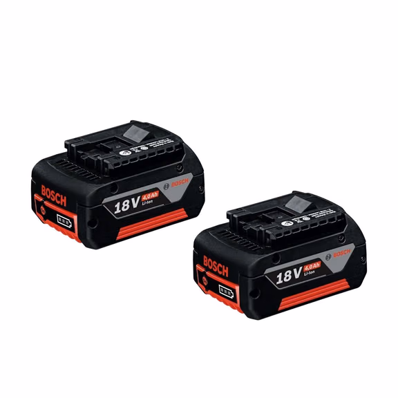 Bosch GBA 4.0Ah 18V Li-Ion Batteries - Pack of 2