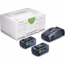 Festool SYS 18v TBX Energy Set with 2 x Tabless Batteries 8ah and Charger Kit - 8ah