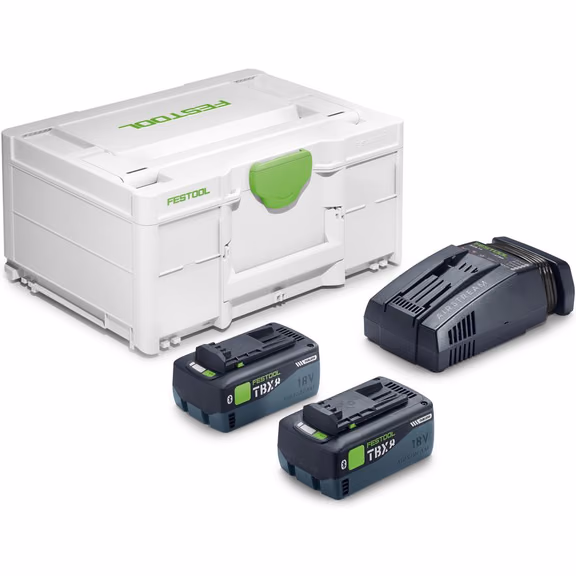 Festool SYS 18v TBX Energy Set with 2 x Tabless Batteries 8ah and Charger Kit - 8ah