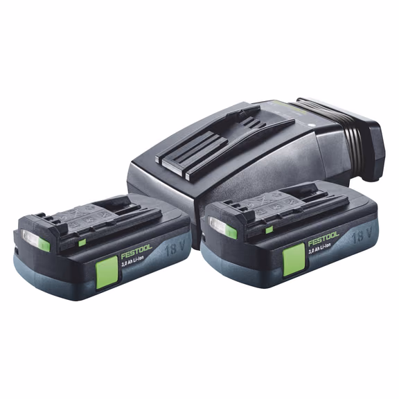 Festool Energie Set 2x BP 18 Li 3,0 C Akku 18 V 3,0 Ah / 3000 mAh Li-Ion ( 2x 577658 ) + TCL 6 Ladegerät ( 201135 )