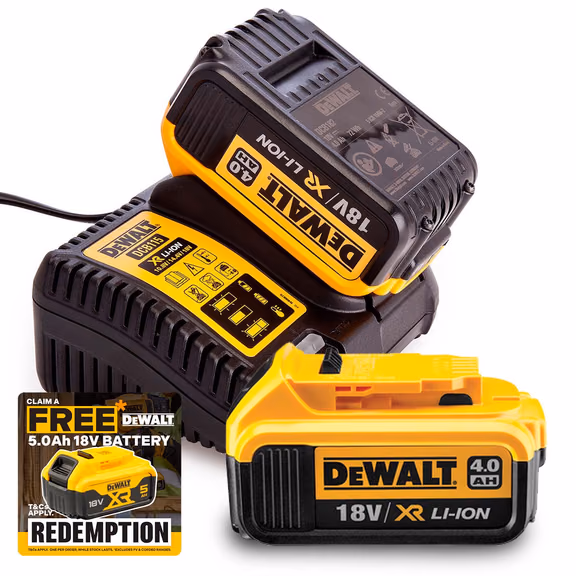 DeWalt 18V 2 x DCB182 4ah Batteries & DCB115 Fast charger Bundle