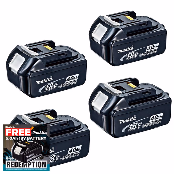 Makita BL1840 18V 4.0Ah LXT Lithium-Ion Battery (Pack of 4)