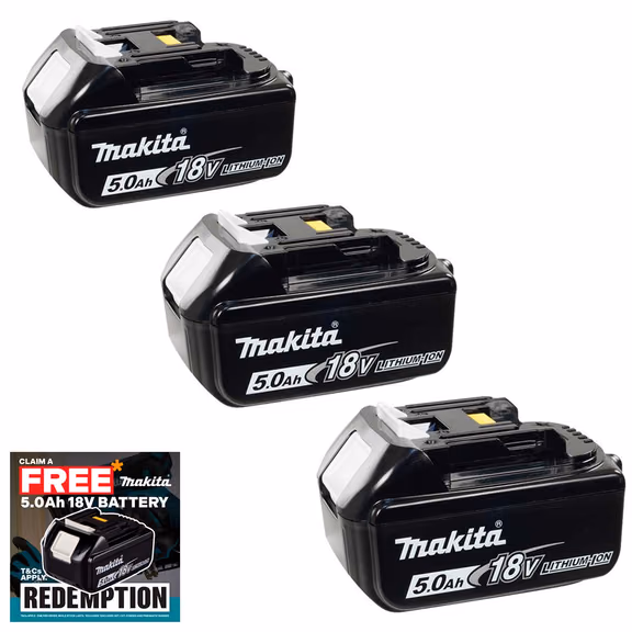 Makita BL1850 18V 5.0Ah LXT Lithium-Ion Battery (3 Pack)