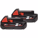 Milwaukee M18 B2 Akku Set 18 V 2x 2,0 Ah / 2000 mAh RED Li-Ion ( 2x 4932430062 )