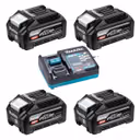 Makita BL4040F 40V Max XGT 4.0Ah Lithium-Ion Batteries with Charger (4 Pack)
