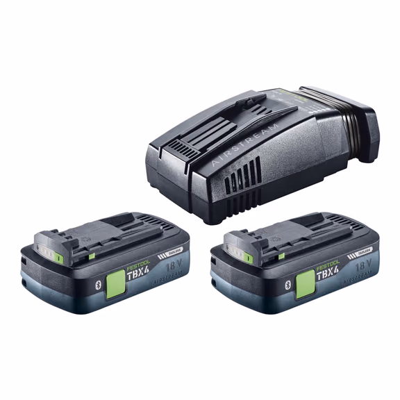 Festool Energie Set 18V 2xTBX4/SCA16 mit 2x BP 18 TBX 4 C-ASI Akku 18 V 4,0 Ah ( 2x 578745 ) + SCA 16 Schnell Ladegerät ( 576953 )