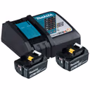 Makita Power Source-Kit Li 18 V / 2x 5,0 Ah Akku + Ladegerät - 197570-9