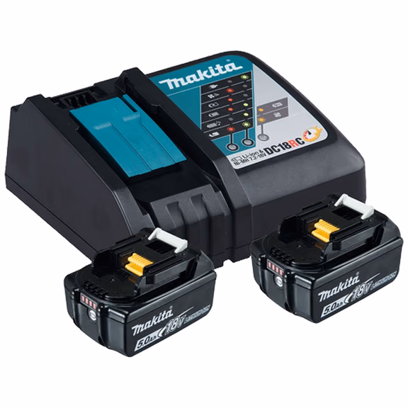 Makita Power Source-Kit Li 18 V / 2x 5,0 Ah Akku + Ladegerät - 197570-9