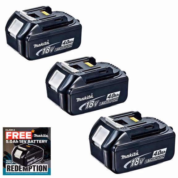 Makita BL1840 18V 4.0Ah LXT Lithium-Ion Battery (Pack of 3)