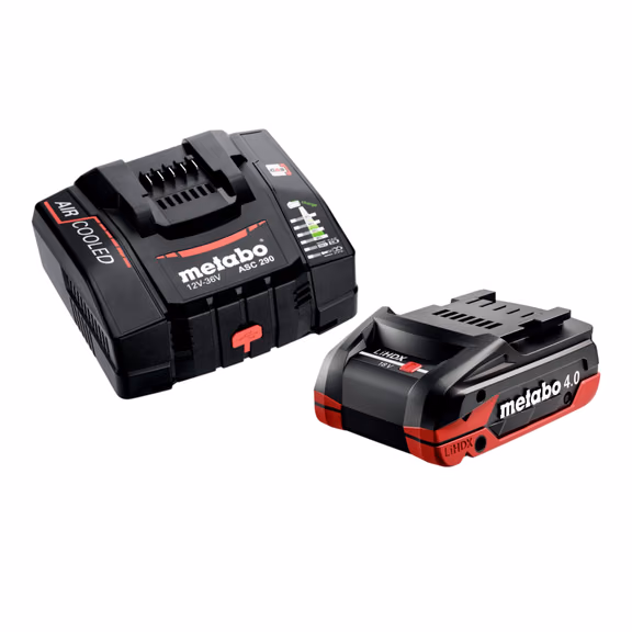 Metabo Basis Set 1x LiHDX Akkupack 18 V 4,0 Ah Akku ( 624974000 ) + ASC 290 Ladegerät ( 627370000 )