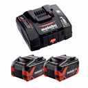 Metabo Basis Set 2x LiHDX Akkupack 18 V 8,0 Ah Akku ( 2x 624975000 ) + ASC 290 Ladegerät ( 627370000 )