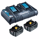 Makita Power Source-Kit 18 V / 2x 4,0 Ah Akku + Doppelladegerät - 199481-4