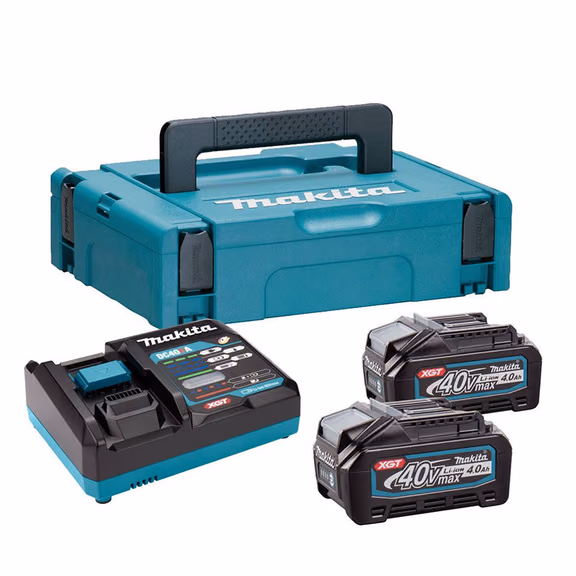 Makita 191K01-6 40V Max XGT Power Source Kit with 2x 4.0Ah Batteries
