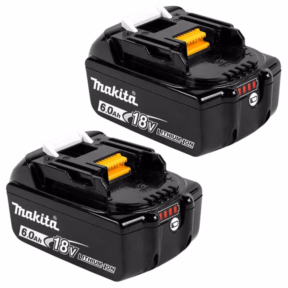 Makita BL1860B-2 18V LXT Lithium-Ion 6.0Ah Battery, 2/pk