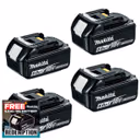 Makita BL1860 18V 6.0Ah LXT Lithium-Ion Battery (Pack of 4)