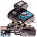 Makita DC18RC 18V LXT Fast Charger with 4x 5.0Ah Batteries