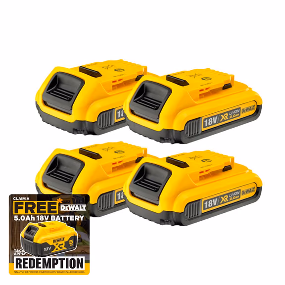 DeWalt DCB183 18V 2.0Ah XR Li-ion Batteries Pack Of 4