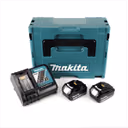 Makita Power Source Kit 18V mit 2x BL1840B Akku 4,0Ah + DC18RC Ladegerät + Makpac ( 197494-9 )
