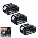Makita BL1860 18V 6.0Ah LXT Lithium-Ion Battery (Pack of 3)