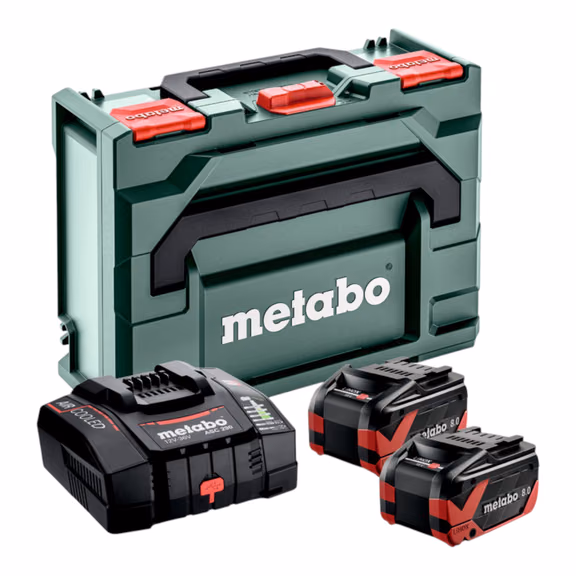 Metabo Basis Set 18 V 2x LiHDX Akku 8,0 Ah + ASC 290 Ladegerät + metaBOX ( 685305000 )