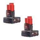 Milwaukee Akku Set 2x M12 B4 12 V 4,0 Ah / 4000 mAh Li-Ion Einschub Akku ( 2x 4932430065 )