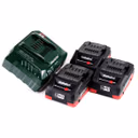 Metabo Akku Basis Set 18V mit 3x Akku LiHD 4,0Ah + Ladegerät ASC 55 ( 685132000 ) Folgemodell vom ASC 30-36 + Einlage