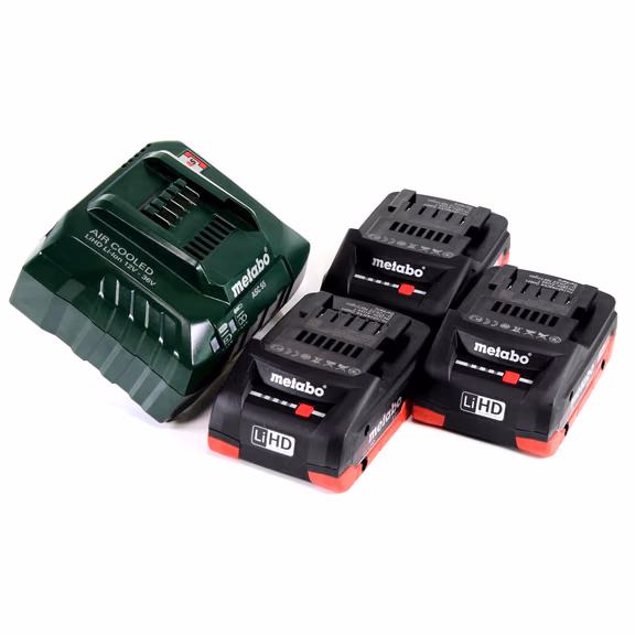 Metabo Akku Basis Set 18V mit 3x Akku LiHD 4,0Ah + Ladegerät ASC 55 ( 685132000 ) Folgemodell vom ASC 30-36 + Einlage