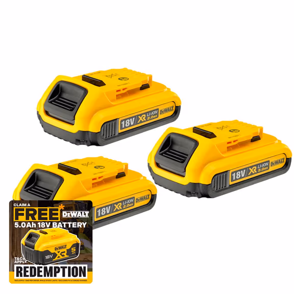 DeWalt DCB183 18V 2.0Ah XR Li-ion Batteries Pack Of 3