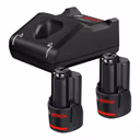 Bosch 12V Battery/Charger Starter Set: 2x GBA 3.0Ah 12V Batteries & GAL 12V-40 Charger