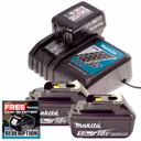 Makita DC18RC 18V LXT Fast Charger with 3x 5.0Ah Batteries