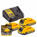 Dewalt DCB115 Charger & 3 x DCB183 2.0ah 18v XR Li-ion Batteries