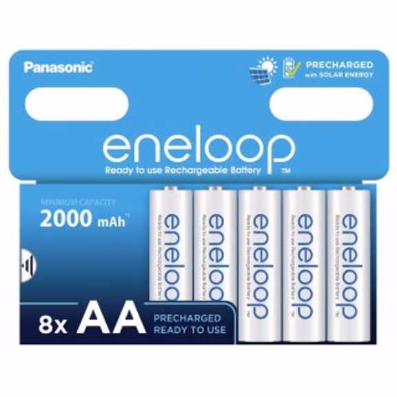 Eneloop Panasonic Ni-MH Akku 2000mAh AA 1,2V - 8 Stück