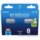 Eneloop Panasonic Ni-MH Akku 800mAh AAA 1,2V - 8er Blister BK-4MCDE / 8BE