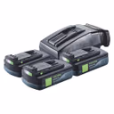 Festool Energie Set 3x BP 18 Li 3,0 C Akku 18 V 3,0 Ah / 3000 mAh Li-Ion ( 3x 577658 ) + TCL 6 Ladegerät ( 201135 )
