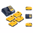DeWalt DCB 1104 D4 Akku Starter Set 12 V / 18 V 4x Akku 2,0 Ah + DCB 1104 Ladegerät