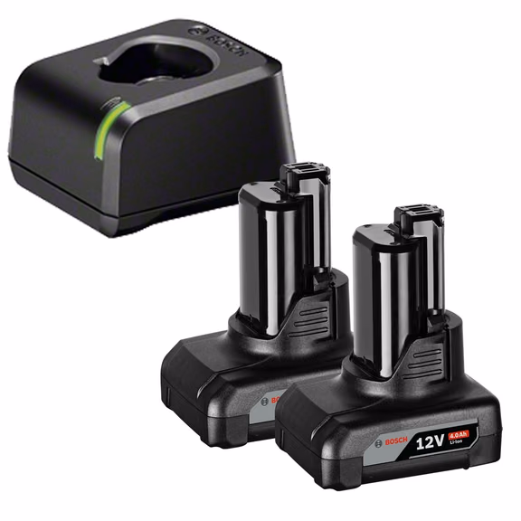 Bosch Akku-Starter-Set GBA 12 Volt / 2x 4,0 Ah + Schnellladegerät GAL 12V-20